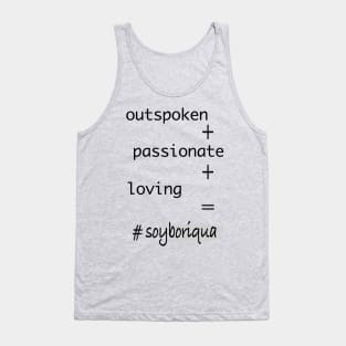 #soyboriqua 2 black Tank Top